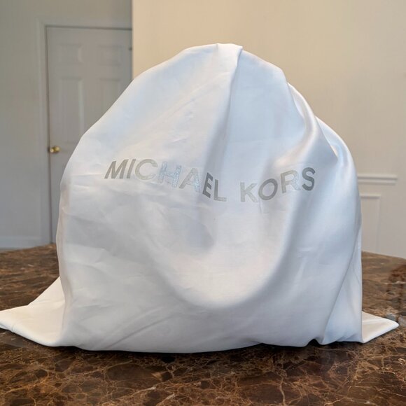 MICHAEL KORS Collins Studded Medium Leather Satchel in Merlot - Picture 14 of 14